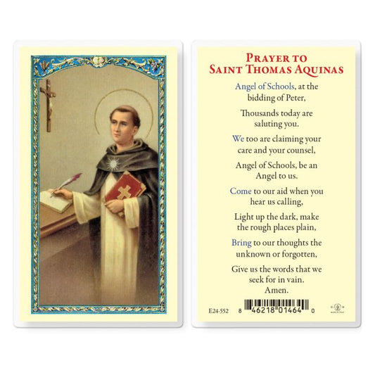 Holy Card - Laminated - Saint Thomas Aquinas