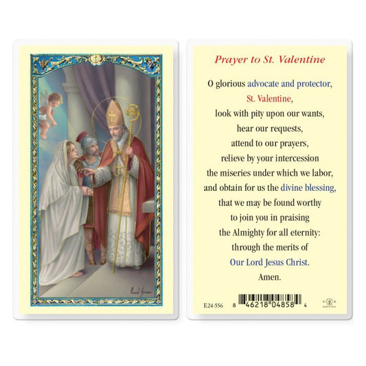 Holy Card - Laminated - Valentine