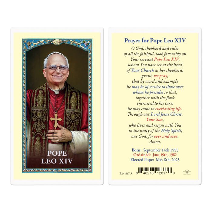 Holy Card - Laminated - Pope Leo XIV