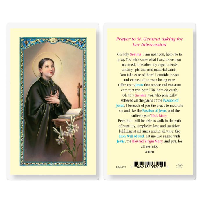 Holy Card - Laminated - Gemma