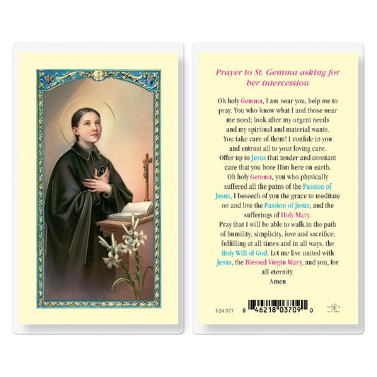 Holy Card - Laminated - Gemma