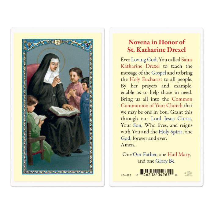 Holy Card - Laminated - Katharine Drexel