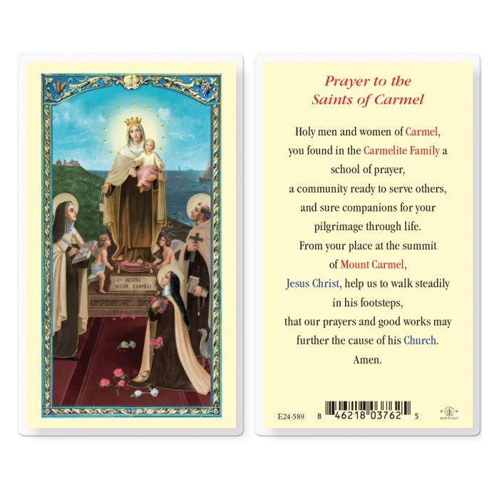 Holy Card - Laminated - Saints of Carmel