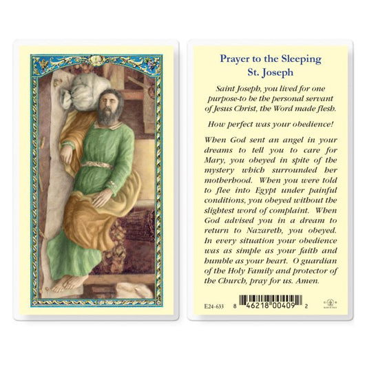 Holy Card - Laminated - Prayer to Sleeping St Joseph