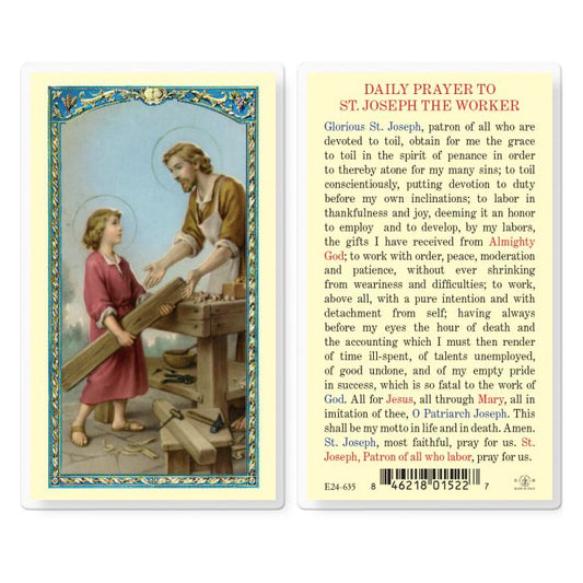 Holy Card - Laminated - Joseph The Worker
