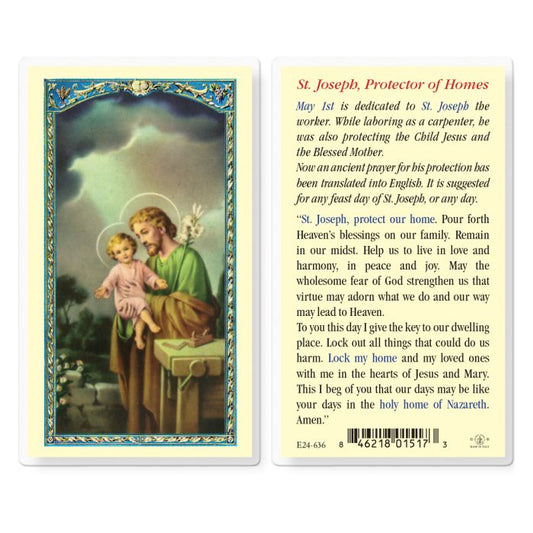 Holy Card - Laminated - Joseph, Protector of Homes