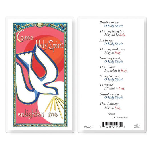 Holy Card - Laminated - Come Holy Spirit