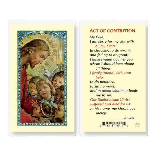 Holy Card - Laminated - E24-718 Act of Contrition