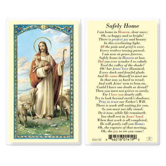 Holy Card - Laminated - Safely Home, Good Shepherd