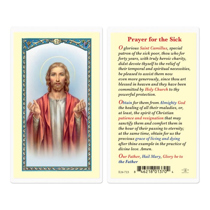 Holy Card - Laminated - E24-723 Prayer For The Sick