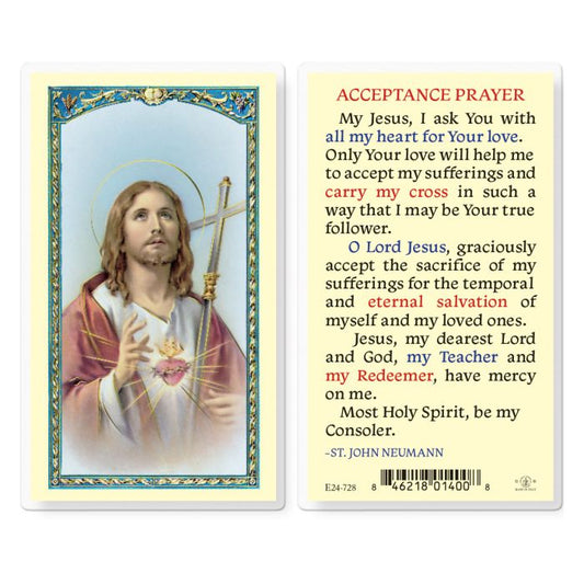 Holy Card - Laminated - Acceptance Prayer