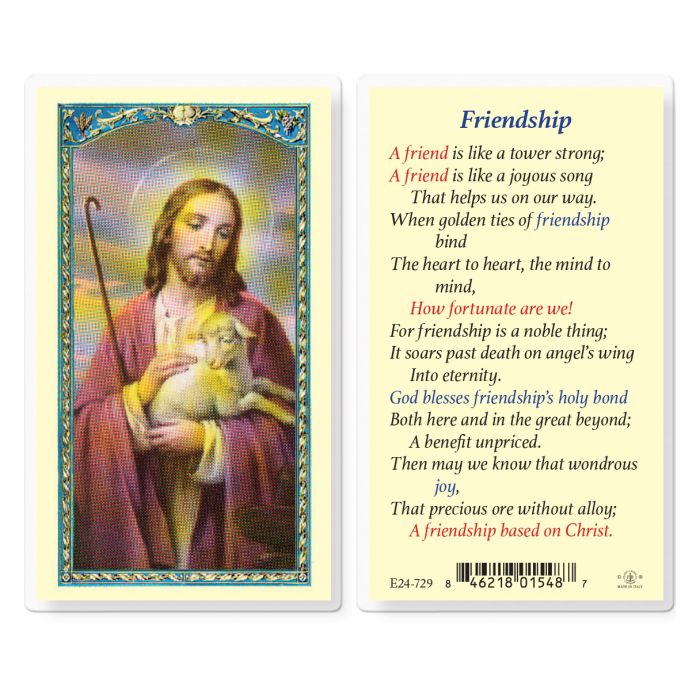 Holy Card - Laminated - Friendship