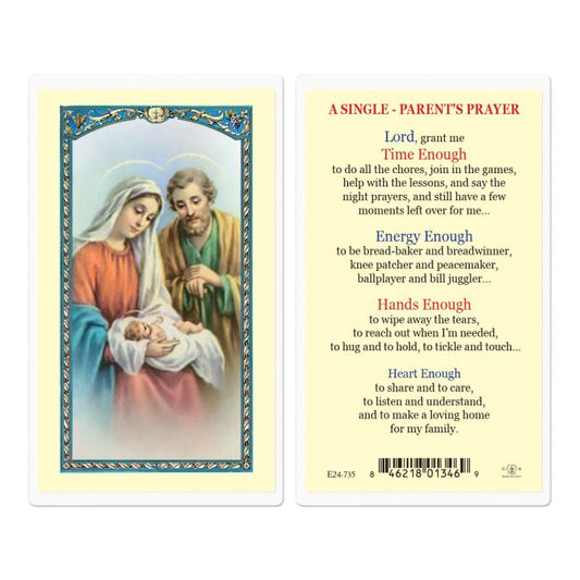 Holy Card - Laminated - A Single Parent's Prayer