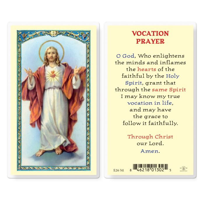 Holy Card - Laminated - Vocation Prayer