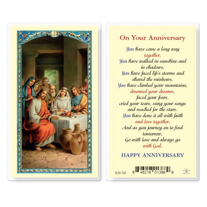Holy Card - Laminated - On Your Anniversary