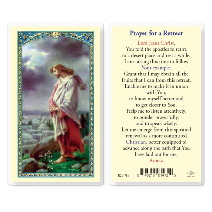 Holy Card - Laminated - 800-487 Prayer for a Retreat