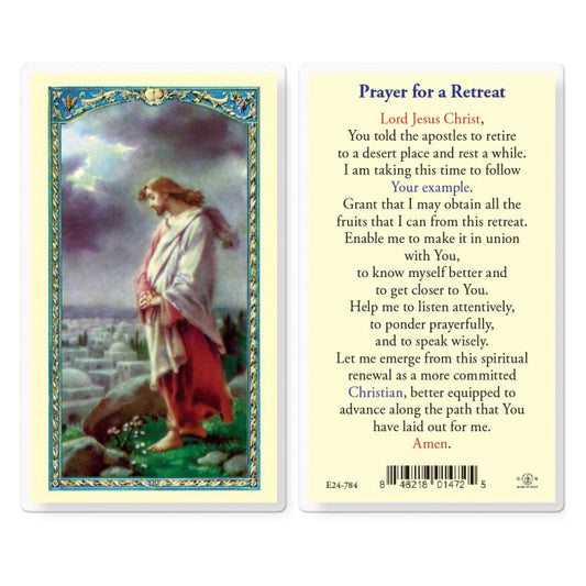 Holy Card - Laminated - 800-487 Prayer for a Retreat