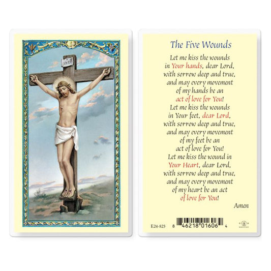 Holy Card - Laminated - The Five Wounds