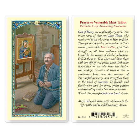 Holy Card - Laminated - Matt Talbot