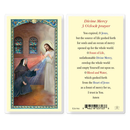Holy Card - Divine Mercy 3 O'clock Prayer
