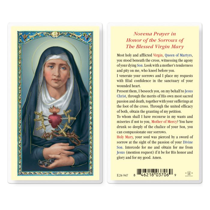 Holy Card - Seven Sorrows of Mary