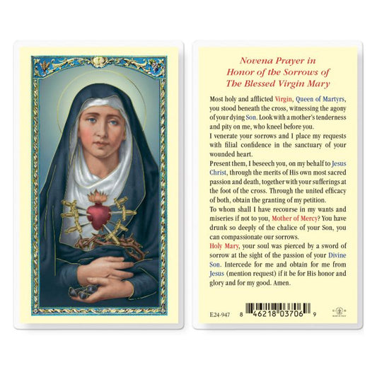 Holy Card - Seven Sorrows of Mary