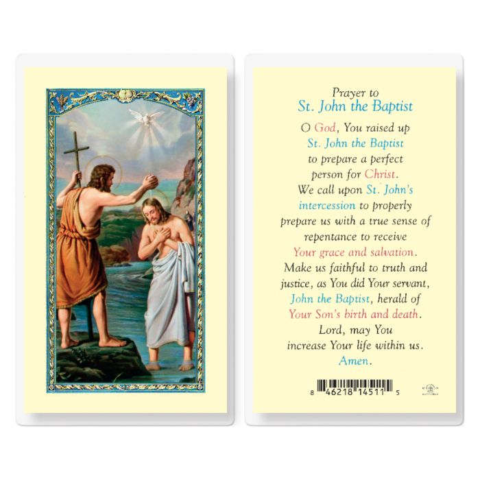 Holy Card - Laminated - John The Baptist 800-564