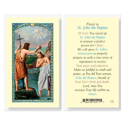 Holy Card - Laminated - John The Baptist 800-564