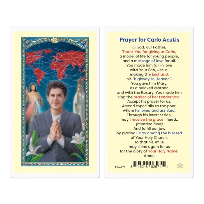 Holy Card - Laminated - Carlos Acutis