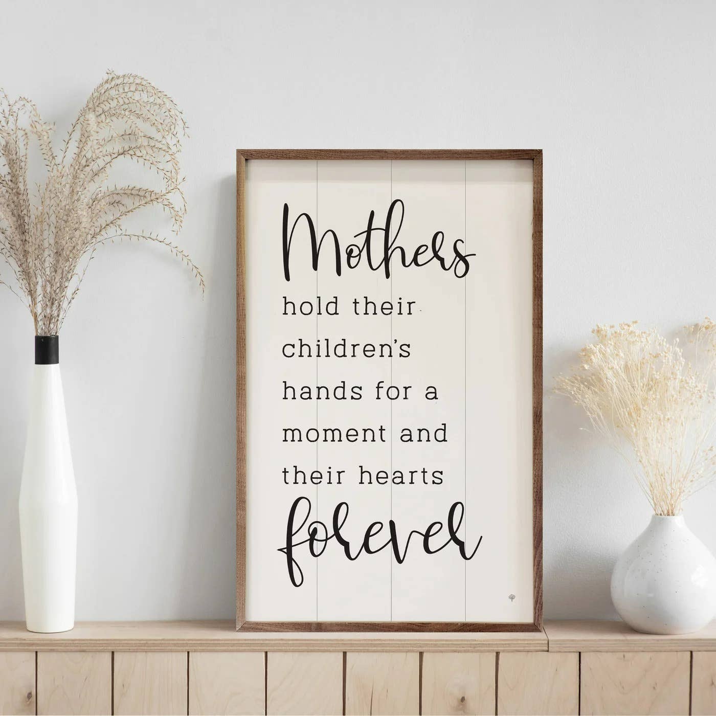 Mothers Hold Their Children's Hands White