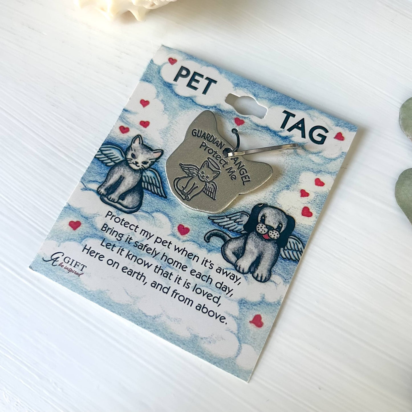 Guardian Angel of Cat Pet Tag