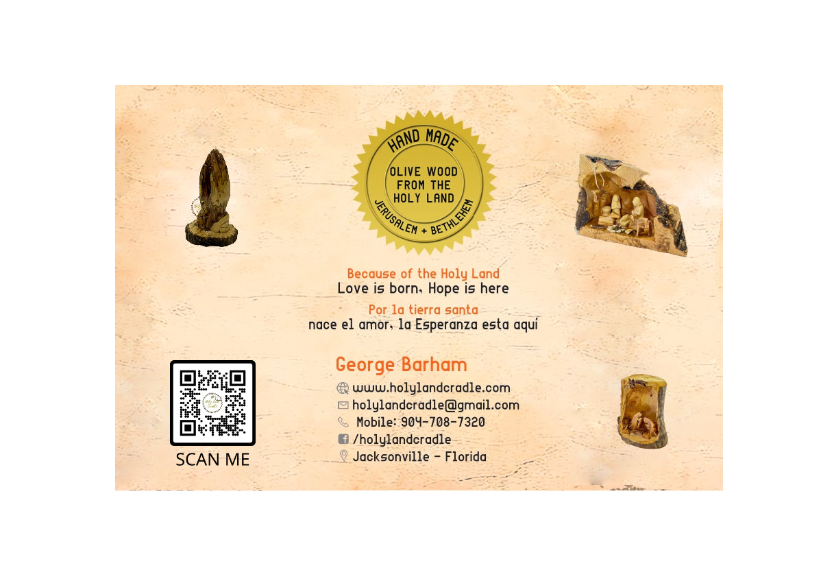 Olive Wood Curve Holy Family