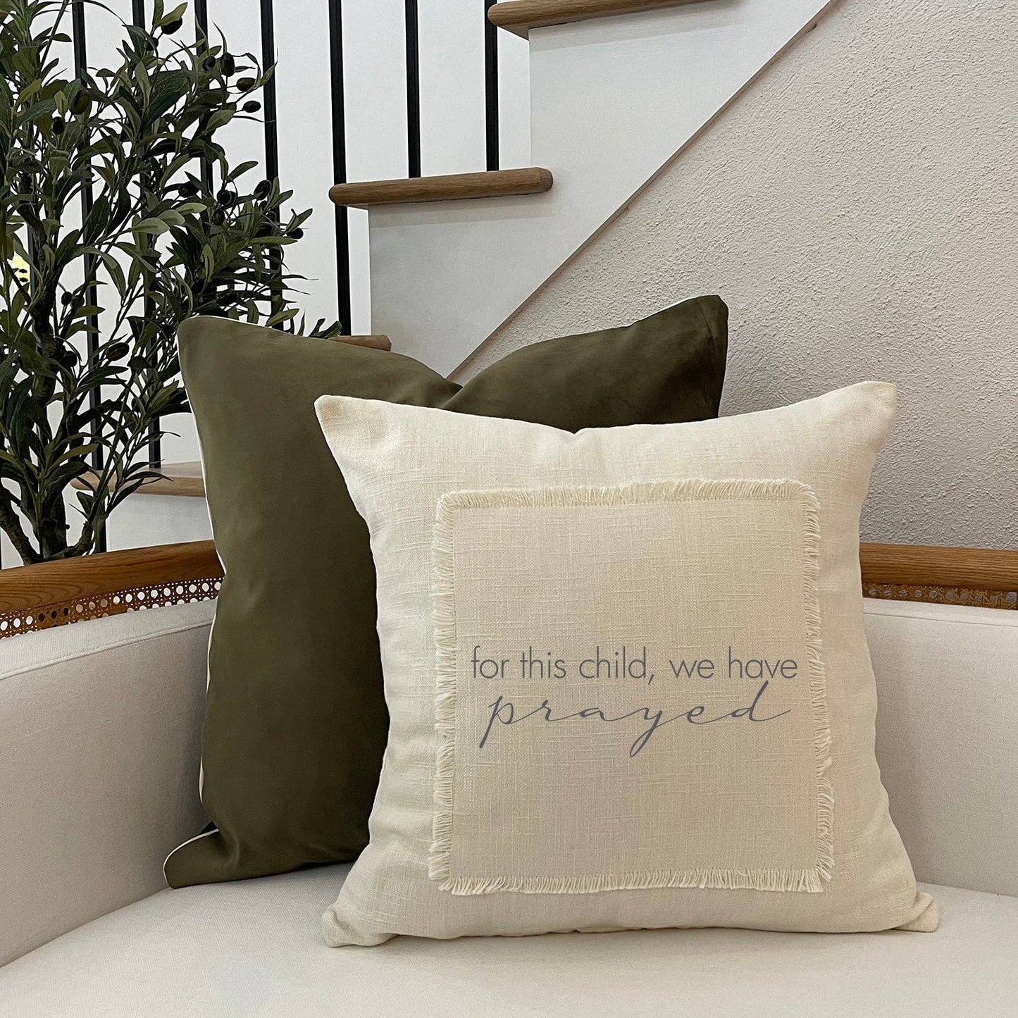 For this child we have prayed Pillow Cover
