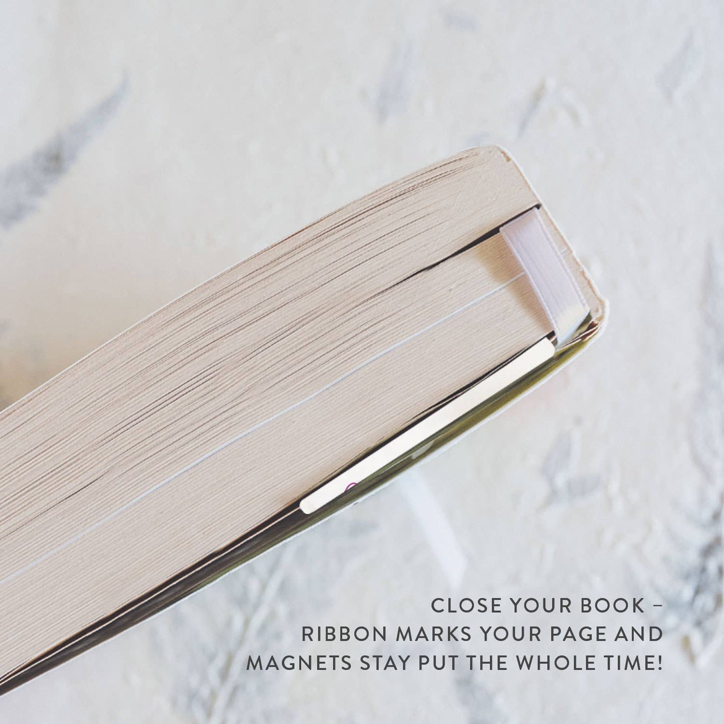 Bright Floral Faith Magnetic Ribbon Bookmark