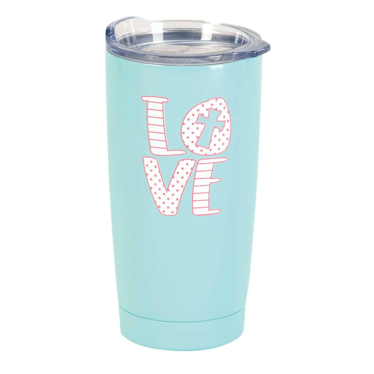 Tumbler Love Cross  Teal 20oz