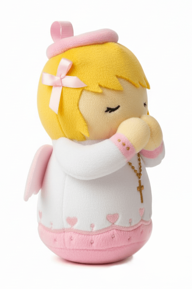 Guardian Angel Girl Catholic Mini Plush Doll — Divine Protection