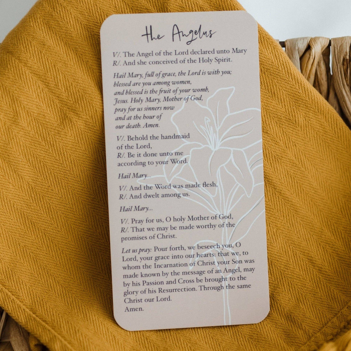 The Angelus Prayer Card