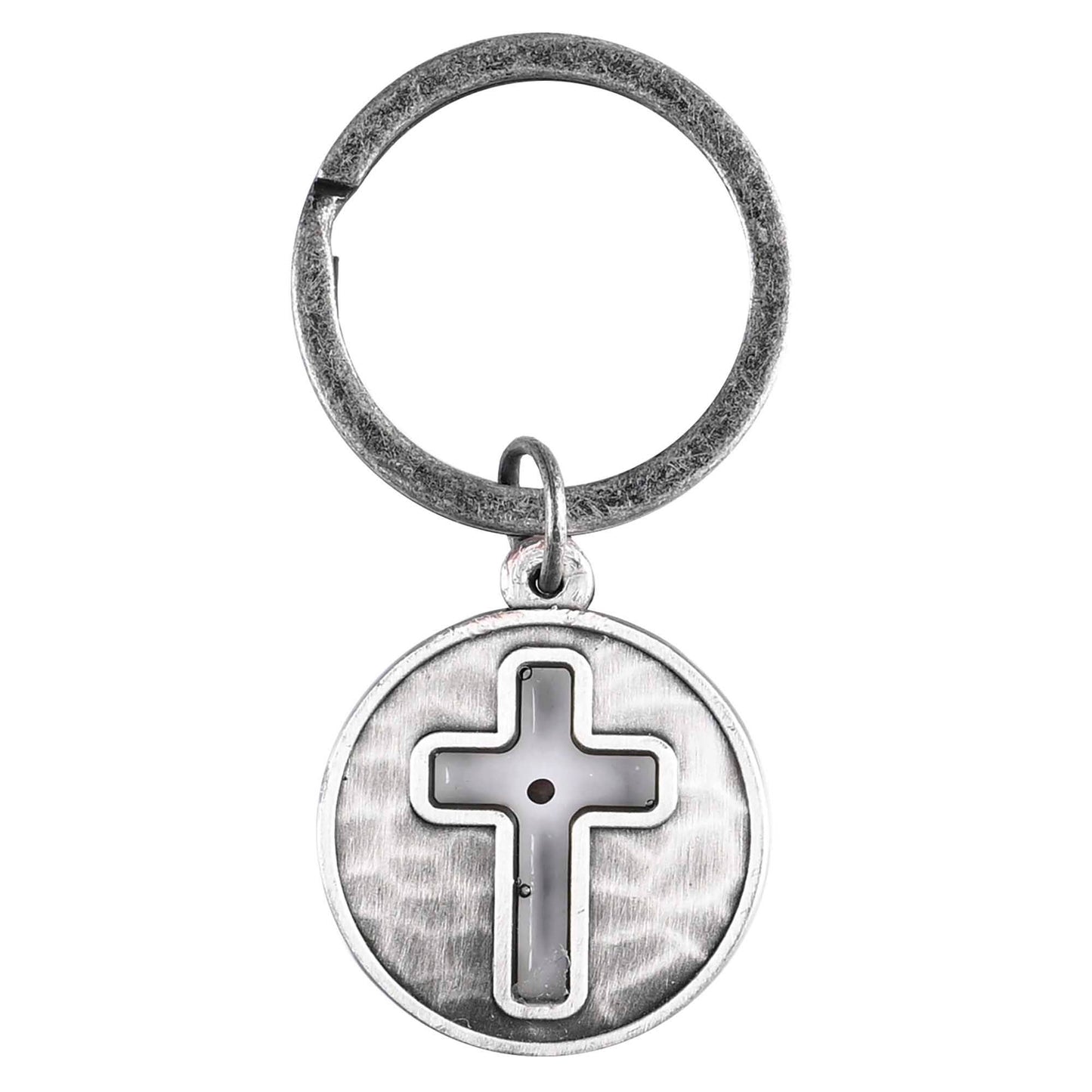 Keyring Cross Mustard Seed
