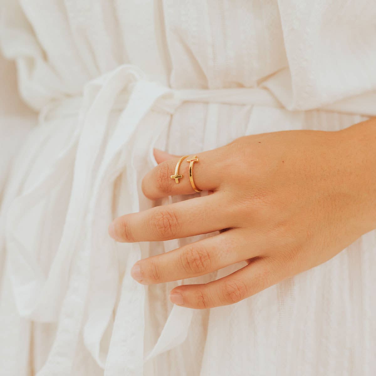 Pillar of Faith Petite Cross Ring