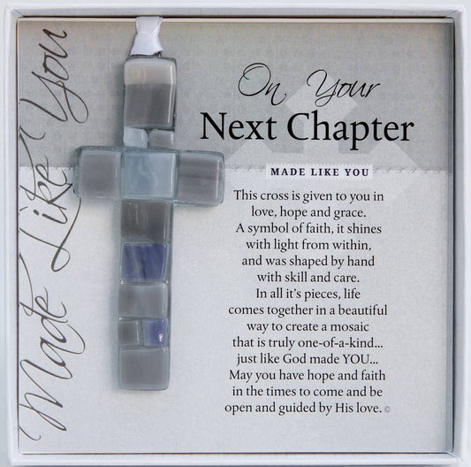 Next Chapter Support  Gift USA Handmade Glass Cross