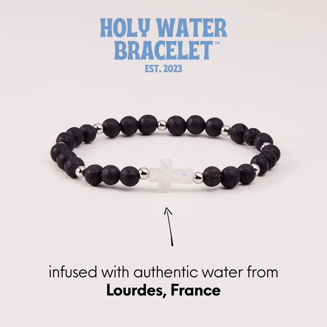 Holy Water Mens Lava Rock Bracelet