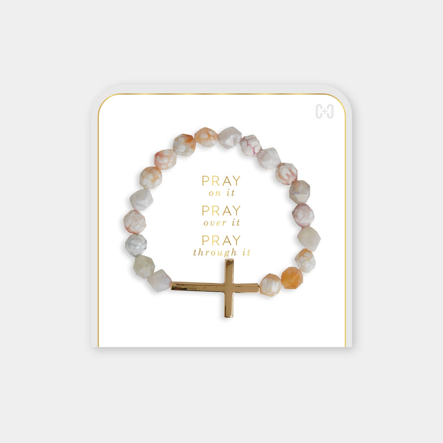 Pray on it, Pray over it, Pray through it Bracelet - Easter