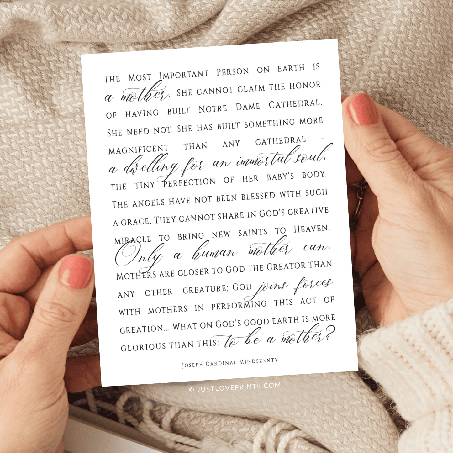 Motherhood Quote Greeting Card
