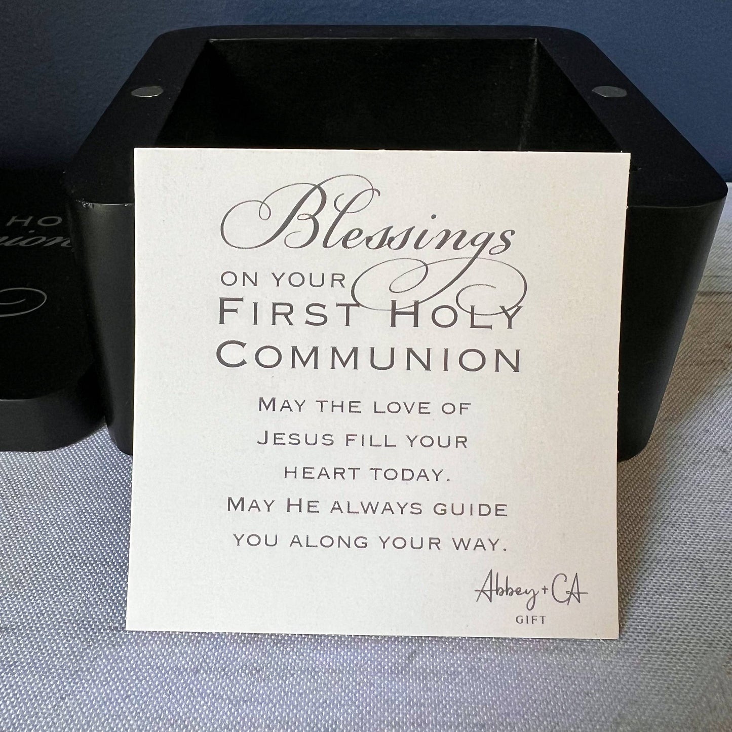 Communion Black Keepsake Box