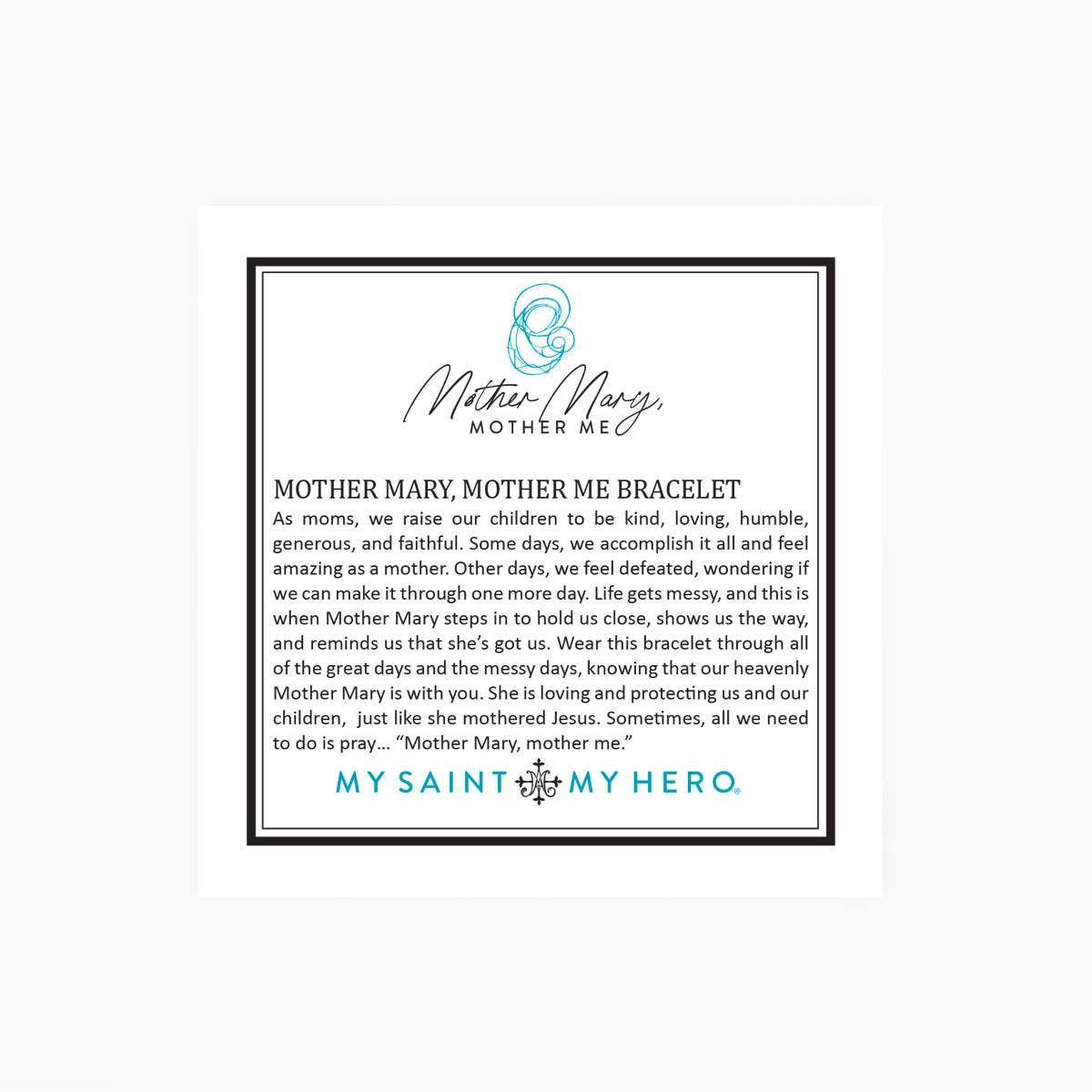 Mother Mary, Mother Me Bracelet-Silver/Amazonite