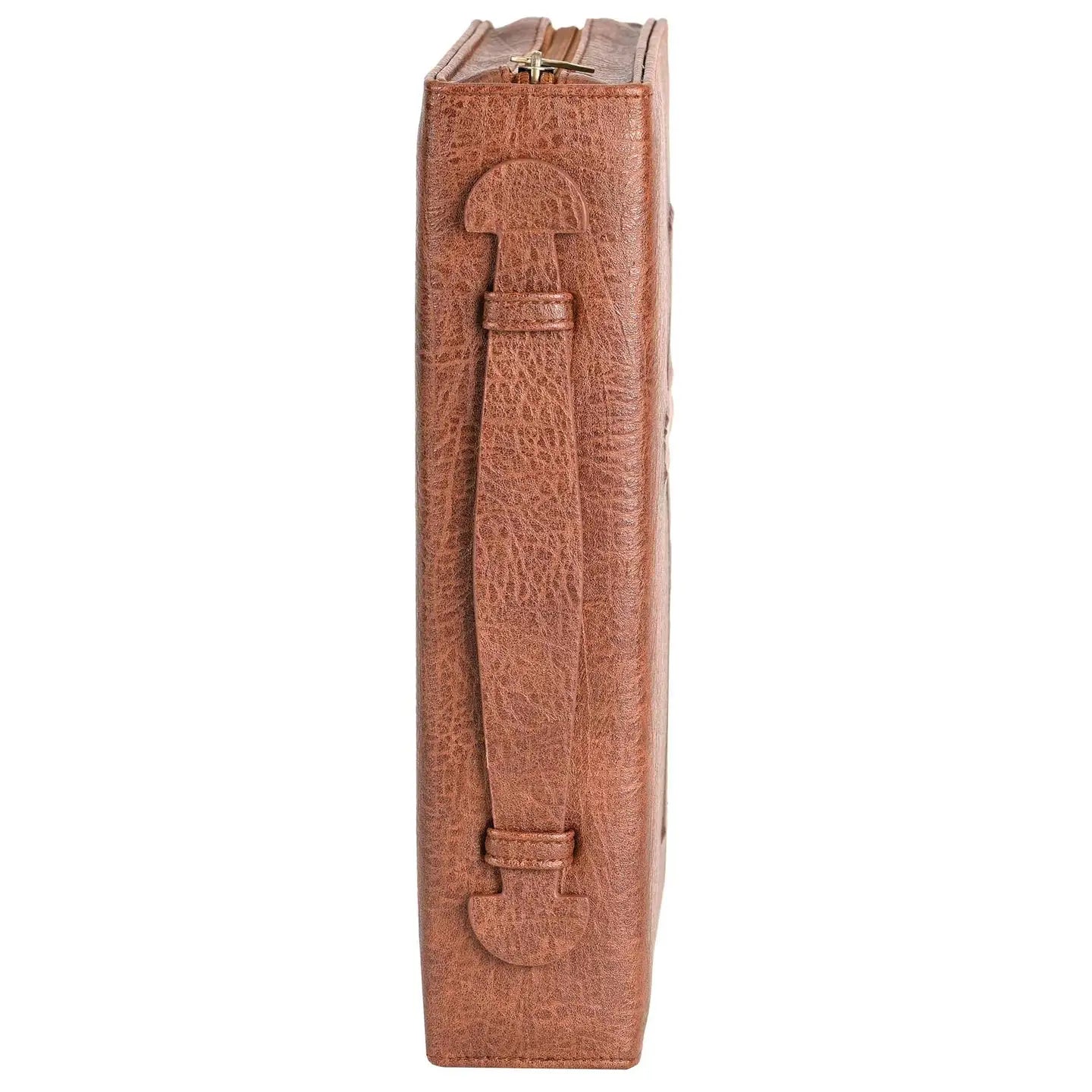Bible Cover Vintage Cross Brown
