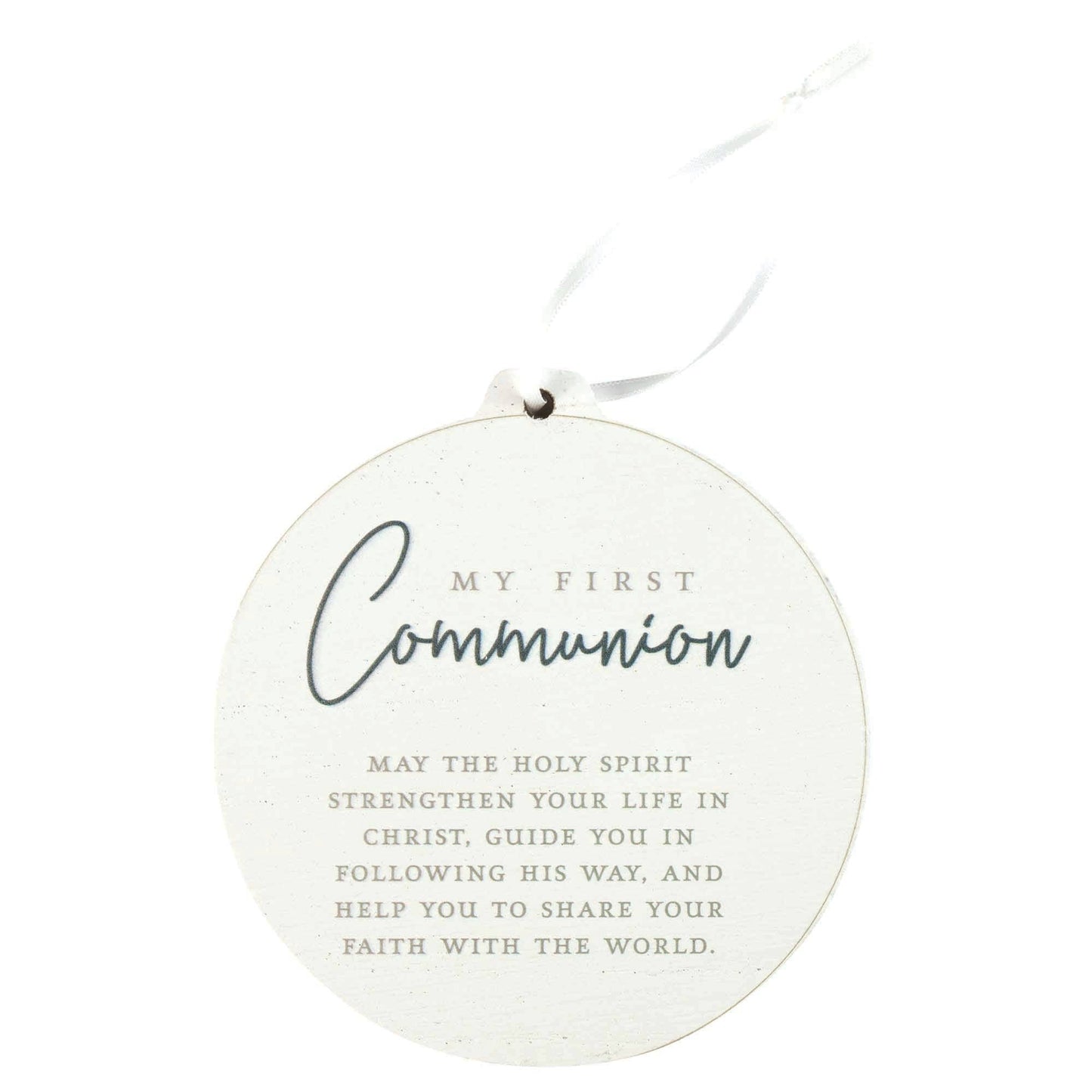 Ornament My First Communion White MDF