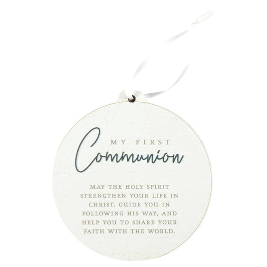Ornament My First Communion White MDF
