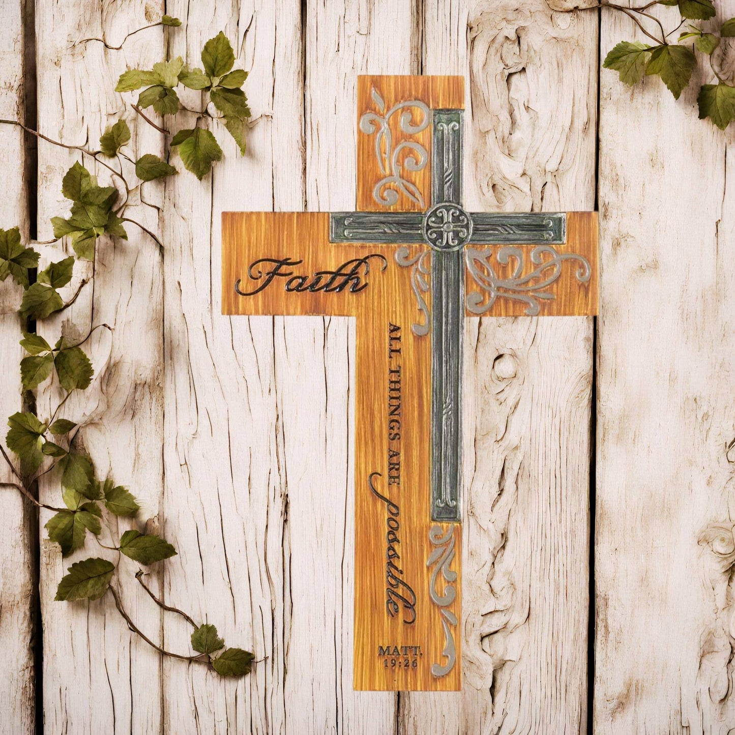 Faith All Things Double Wall Cross