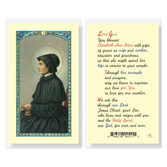Holy Card - Laminated - Elizabeth Ann Seton